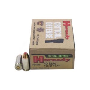 Hornady Critical Defense .40S&W 165GR FTX 20rds