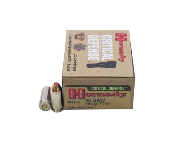 Hornady Critical Defense .40S&W 165GR FTX 20rds