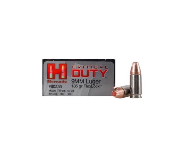 Hornady Critical Duty 9MM 135GR FlexLock 25Rds