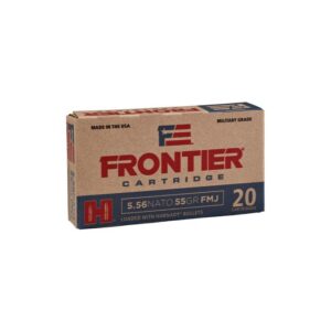 Hornady Frontier Cartridge Rifle Ammo Brass 5.56 20-Rounds 55 Grain FMJ