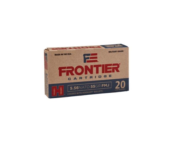 Hornady Frontier Cartridge Rifle Ammo Brass 5.56 20-Rounds 55 Grain FMJ