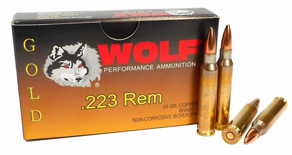 5.56×45 Ammo 55gr FMJ Wolf Gold Brass Case 1000 Round Case - Image 2