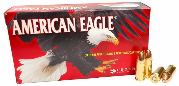 9mm 9×19 Ammo 124gr FMJ Federal American Eagle (AE9AP) 1000 Round Case - Image 2