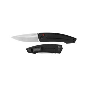 Kershaw Launch 2 Automatic Folding Knife 3.25″ Stonewash Drop Point – Push Button Open