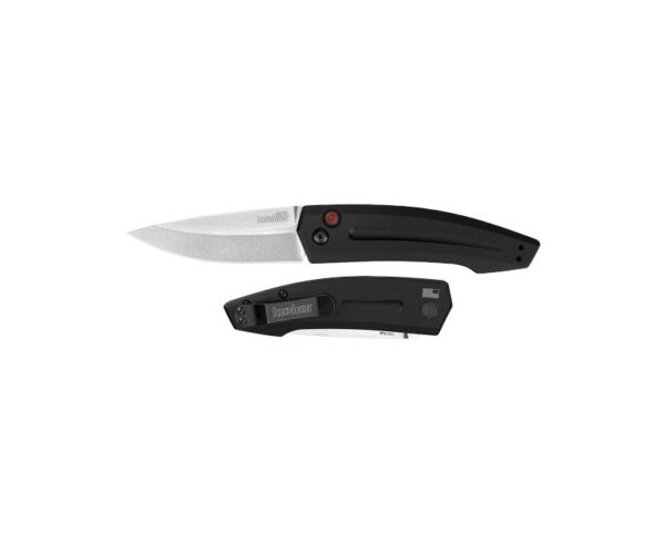 Kershaw Launch 2 Automatic Folding Knife 3.25″ Stonewash Drop Point – Push Button Open