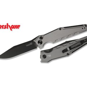 Kershaw Launch 7 Automatic Knife Gray Handle – 3.7″ Plain Clip-Point Blade