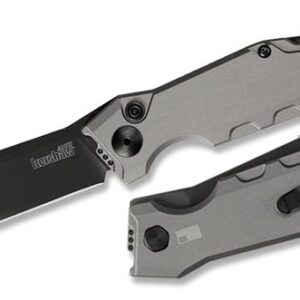 Kershaw Launch 7 Automatic Knife Gray Handle – 3.7″ Plain Clip-Point Blade