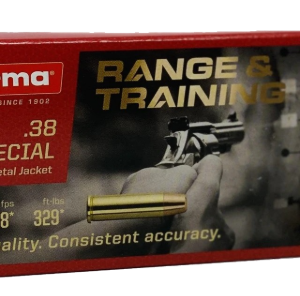 Norma Range & Training Ammunition 38 Special 158 Grain Full Metal Jacket 500 rounds