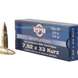 PPU PP7K 124 Grains 7.92KURZ 20 Rounds FMJ