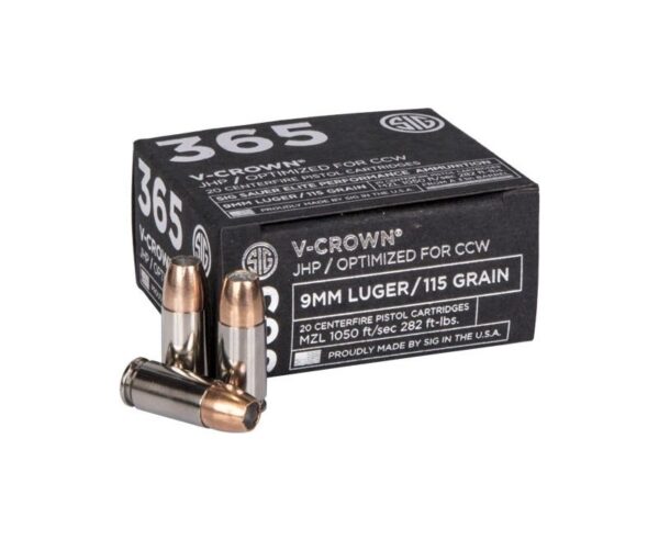 Sig Sauer 365 Elite V-Crown 9mm JHP 115 Gr