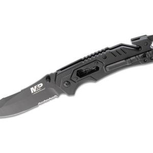 Smith & Wesson M&P Assisted Open Knife & Tool – 3.5″ Clip Point Partially Serrated Blade