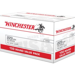 Winchester 55gr. FMJ 150 Round Value Pack Brass .223 Rem