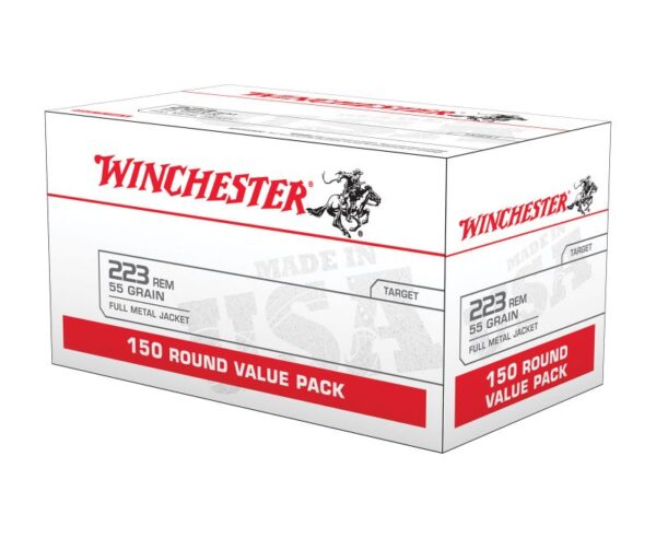 Winchester 55gr. FMJ 150 Round Value Pack Brass .223 Rem