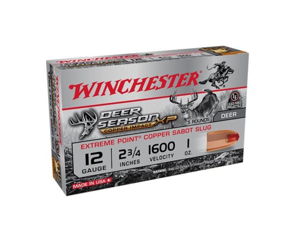 Winchester Deer Season XP Copper Slugs 12 Gauge 5 RDs 2.75″ Chamber