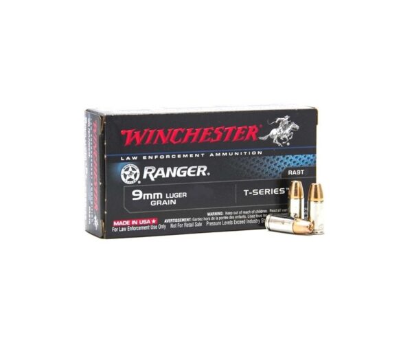 Winchester Ranger 9mm Luger 147 Grain 50 Rounds T-Series Jacketed Hollow Point