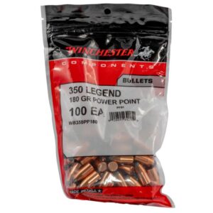 Winchester Components .350 Legend .355 Diameter 180 Grain 100 RDs Power-Point Projectile