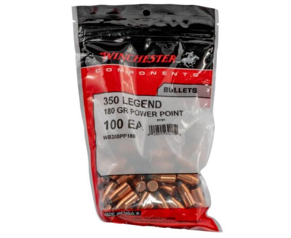 Winchester Components .350 Legend .355 Diameter 180 Grain 100 RDs Power-Point Projectile