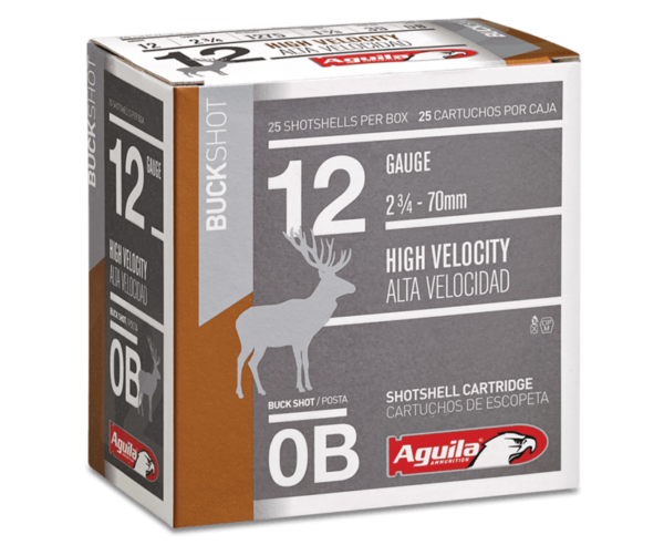 Aguila Field High Velocity 12 GA 0 Buck 25-Rounds 2.75″