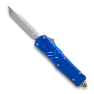 CobraTec Knives FS-X Blue OTF Knife – 2.75″ Plain Tanto Blade