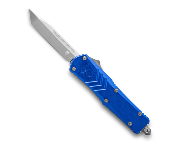 CobraTec Knives FS-X Blue OTF Knife – 2.75″ Plain Tanto Blade