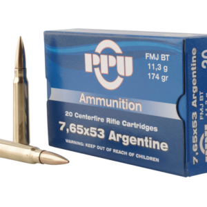 PPU Metric Rifle Brass 7.65 X 53 174-Grain 20-Rounds FMJ