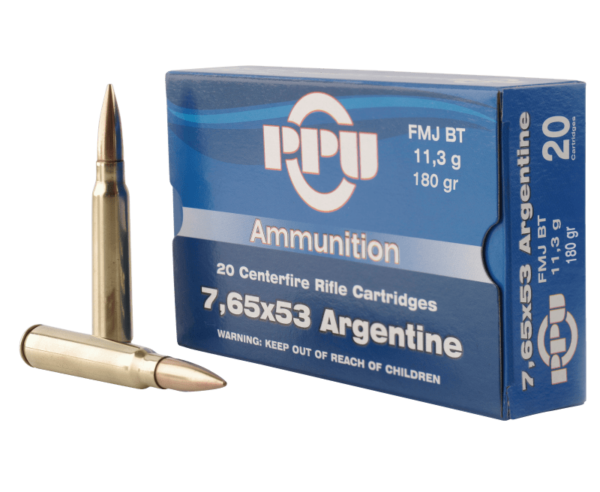 PPU Metric Rifle Brass 7.65 X 53 180-Grain 20-Rounds SP