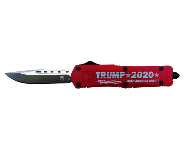 CobraTec Knives FS-3 “Trump 2020″ OTF Knife – 3” Plain Drop Point Blade