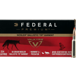 Federal Premium V-Shok Brass .224VAL 60 Grain 20-Rounds NBT