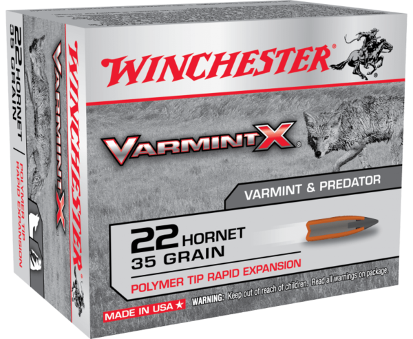 Winchester Varmint X Brass .22 Hornet 35-Grain 20-Rounds PT