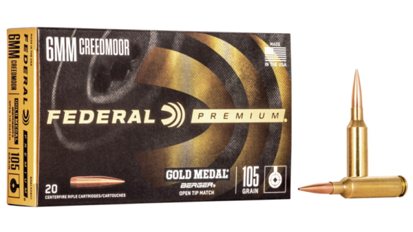 Federal Premium BERGER HYBRID BTHP 6mm Creedmoor 105 grain Berger Hybrid 500 rounds