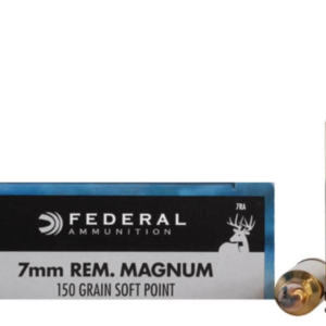 Federal Power-Shok Ammunition 7mm Remington Magnum 150 Grain Soft Point 500 rounds