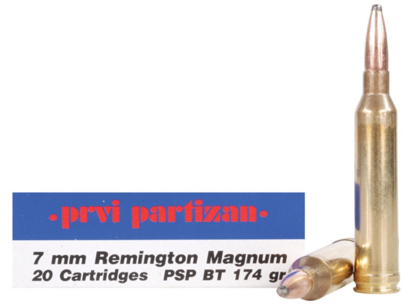 Prvi Partizan Ammunition 7mm Remington Magnum 174 Grain Pointed Soft Point 500 rounds