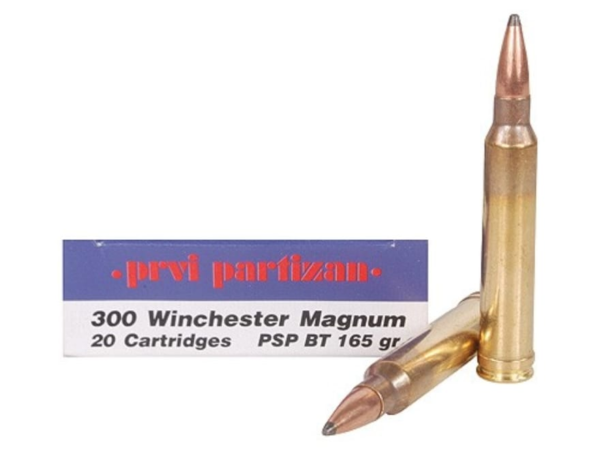 Prvi Partizan Ammunition 300 Winchester Magnum 165 Grain Pointed Soft Point Boat Tail 500 rounds