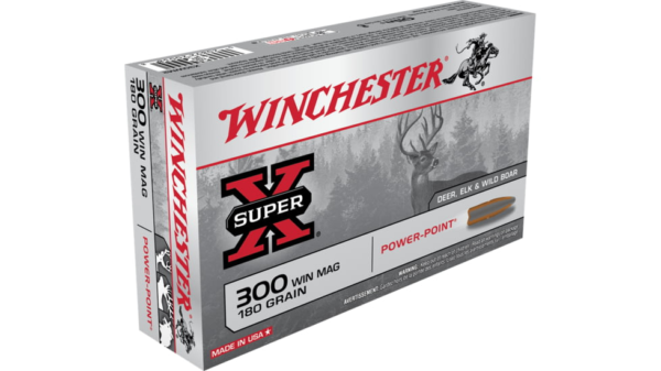 Winchester SUPER-X RIFLE .300 Winchester Magnum 180 grain Power-Point 500 rounds