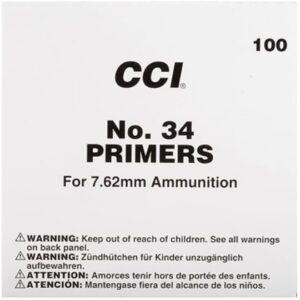 CCI Large Rifle 7.62mm NATO-Spec Military Primers #34 Box of 1000 (10 Trays of 100)