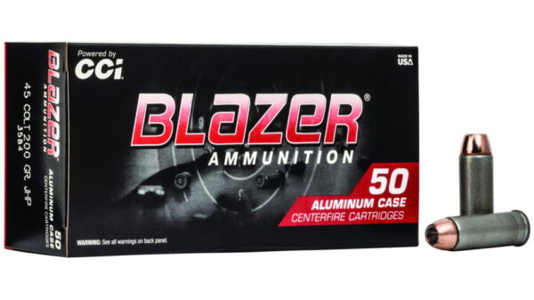 CCI Ammunition Blazer Aluminum .45 Colt 200 grain Jacketed Hollow Point  500 rounds