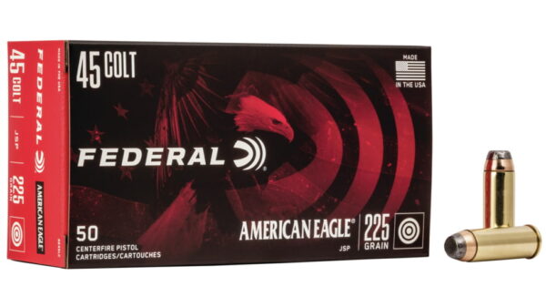 Federal Premium Centerfire Handgun Ammunition .45 Colt 225 grain Jacketed Soft Point 500 rounds