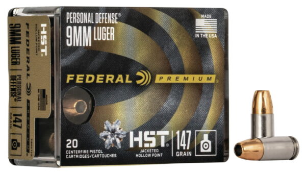 Federal Premium Centerfire Handgun Ammunition 9mm Luger 147 grain HST Jacketed Hollow Point  500 rounds