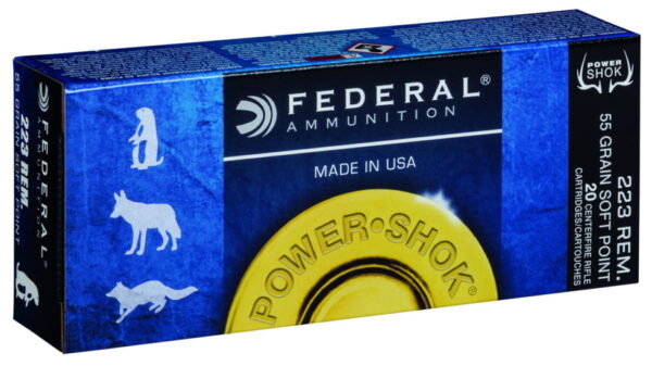 Federal Premium Power-Shok .223 Remington 55 grain Jacketed Soft Point 500 rounds