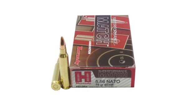 Hornady Superformance 5.56x45mm NATO 75 Grain Boat-Tail Hollow Point  500 rounds