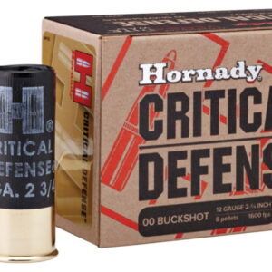 Hornady Critical Defense 12 Gauge 8 Pellet 2.75″ 500 rounds