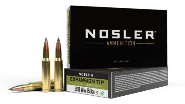 Nosler .308 Winchester 150 Grain E-Tip Lead-Free Brass Cased 500 round