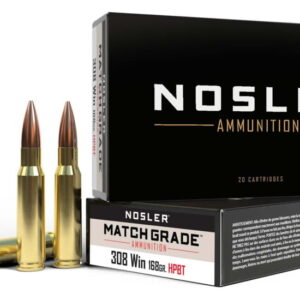 Nosler .308 Winchester 168 Grain Custom Competition Brass Cased  500 round