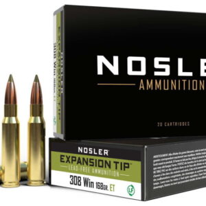 Nosler .308 Winchester 168 grain E-Tip Lead-Free Brass 500 round