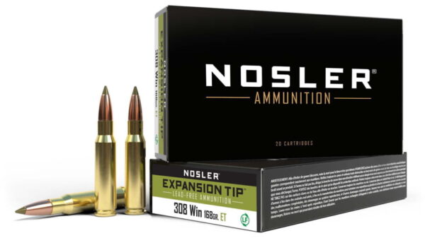 Nosler .308 Winchester 168 grain E-Tip Lead-Free Brass 500 round