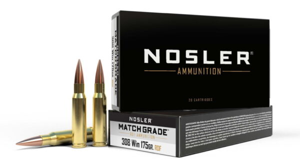 Nosler Match Grade .308 Winchester 175 grain Hollow Point Boat Tail (HPBT) Brass 500 round