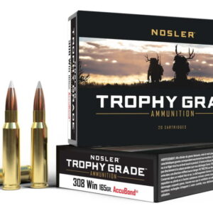 Nosler Trophy Grade .308 Winchester 165 Grain AccuBond Brass Cased 500 round