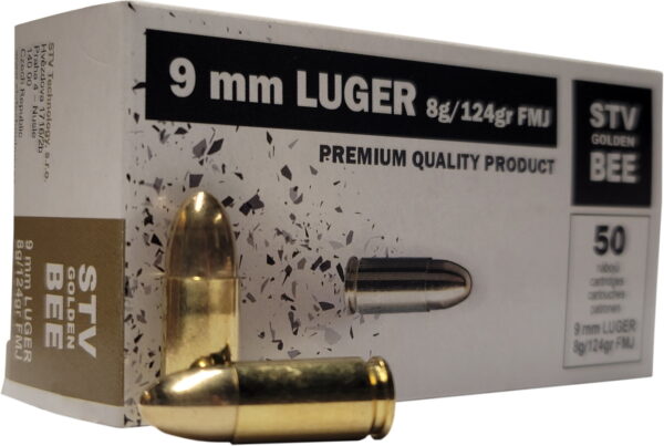 STV Golden Bee 9mm Luger 124 Grain Full Metal Jacket Brass Cased 500 rounds