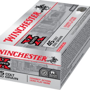 Winchester SUPER -X HANDGUN .45 Colt 250 grain Lead Flat Nose Brass Cased 500 rounds