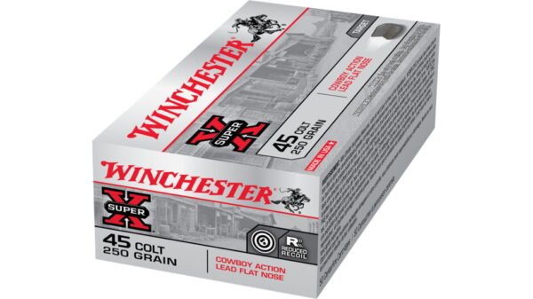 Winchester SUPER -X HANDGUN .45 Colt 250 grain Lead Flat Nose Brass Cased 500 rounds